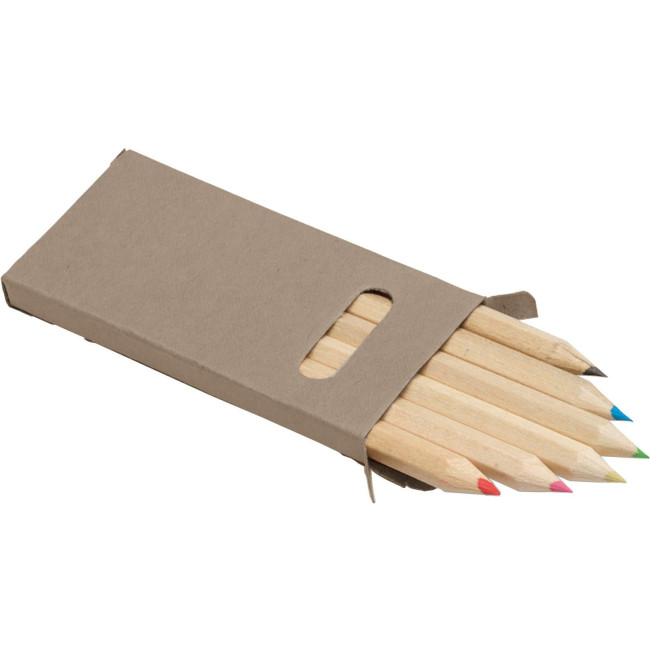 50 Matite Corte Grasse In Legno Con Gommino - Mini Matite Per Bambini, Scuola, Artisti - Lunghezza 10 Cm - 6