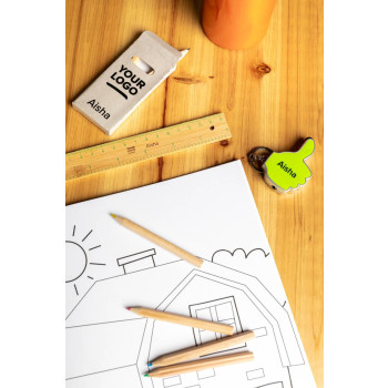 Set 6 matite in legno corte colorate Gigi