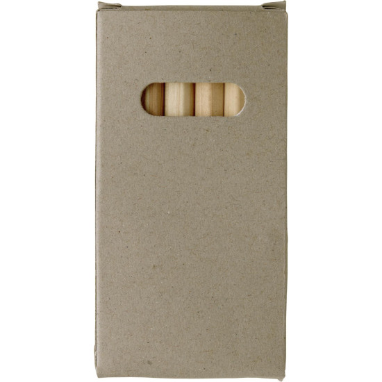 Set 6 matite in legno corte colorate Gigi