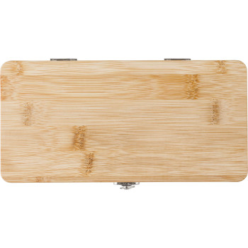 attrezzi personalizzati con logo - Set attrezzi 27 pezzi, custodia in bambù Elmar