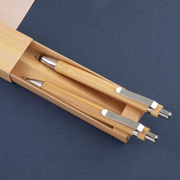 Penne touch screen personalizzate con logo - SET BAMBOO