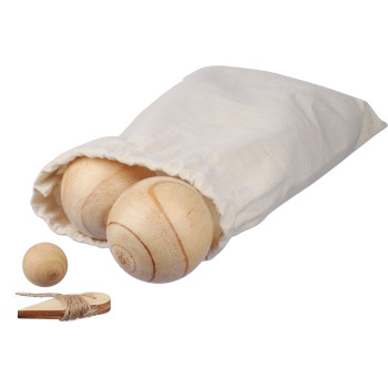 Giochi bambini personalizzati con logo - Set Bocce in legno Quillian