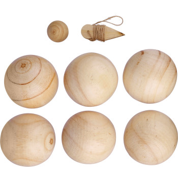 Giochi bambini personalizzati con logo - Set Bocce in legno Quillian