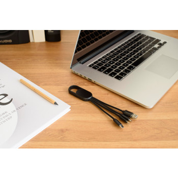 Cavi ricarica smartphone personalizzati con logo - Set cavi per la ricarica in ABS Idris