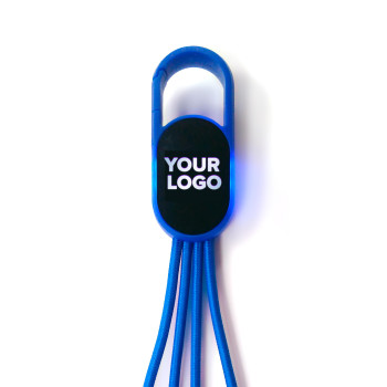 Cavi ricarica smartphone personalizzati con logo - Set cavi per la ricarica in ABS Idris