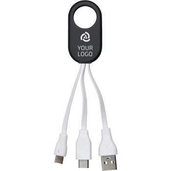 Cavi ricarica smartphone personalizzati con logo - Set cavi per la ricarica in ABS Pilar