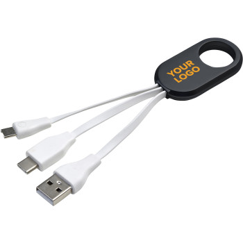 Cavi ricarica smartphone personalizzati con logo - Set cavi per la ricarica in ABS Pilar