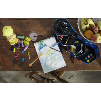 Giochi bambini personalizzati con logo - Set d'arte in cartone Kenji
