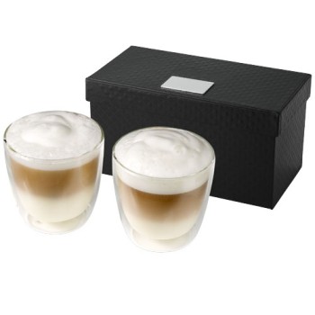 Gadget per cucina e casa regalo aziendale per la casa - Set da 2 tazze in vetro per caffè Boda