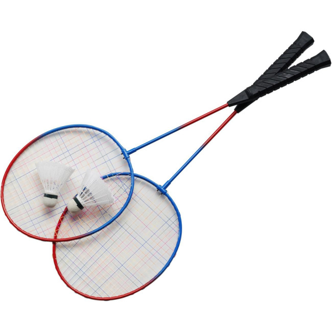 Giochi spiaggia personalizzati con logo - Set da badminton Wendy | 2 racchette | 2 volani