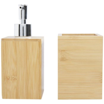 Gadget per cucina e casa regalo aziendale per la casa - Set da bagno Hedon da 3 pezzi in bambù