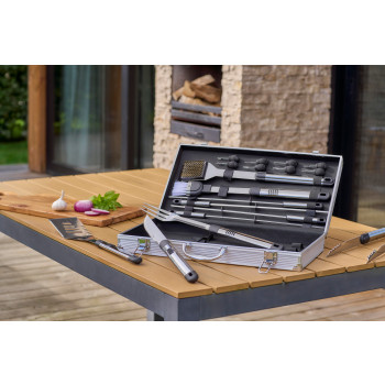 Set da barbecue Dawn | Acciaio inox | Valigetta