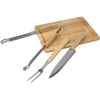Set da barbecue Kathleen | Acciaio inox | 4 pz | Borsa in poliestere