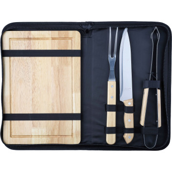 Set da barbecue Kathleen | Acciaio inox | 4 pz | Borsa in poliestere
