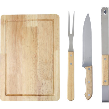 Set da barbecue Kathleen | Acciaio inox | 4 pz | Borsa in poliestere