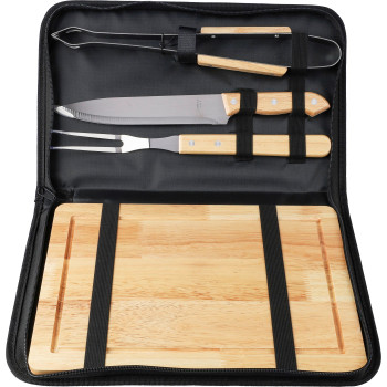 Set da barbecue Kathleen | Acciaio inox | 4 pz | Borsa in poliestere