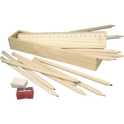 Set da disegno Carmelita | Scatola di legno