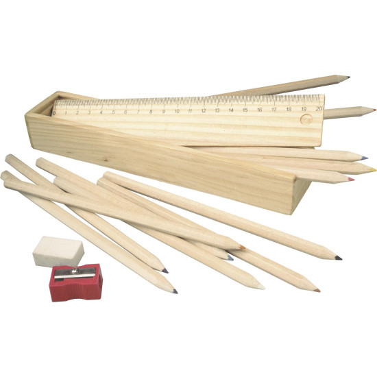 Set da disegno Carmelita | Scatola di legno