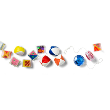 Giochi bambini personalizzati con logo - Set da giocoliere Amiya | 3 palline | Sacchetto di cotone