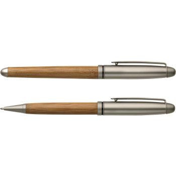 Set Penne personalizzati con logo - Set da scrittura Addie | Legno di faggio