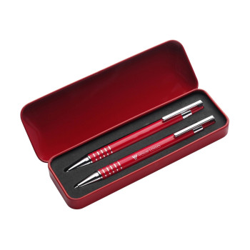 Penna di lusso elegante di qualità personalizzata con logo - Set da scrittura Yolanda | 2 pz