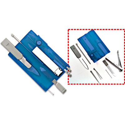 Set da ufficio da viaggio con 10 funzioni luce centimetro pinzetta penna lima cacciavite coltello ago tronchesina punta