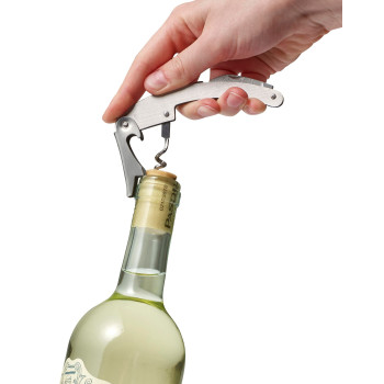 Set da vino personalizzati con logo - Set da vino 2 accessori, in acciaio inox Dale