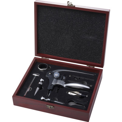 Set da vino, 9 accessori in acciaio inox Emil