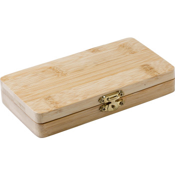 gadget ecologici con logo - Set di attrezzi Willow | Custodia di bambù | 25 pz