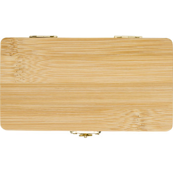 gadget ecologici con logo - Set di attrezzi Willow | Custodia di bambù | 25 pz