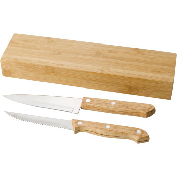 Set di coltelli Tony | Bambù | 2 pz | Scatola magnetica