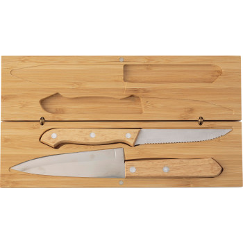 Set di coltelli Tony | Bambù | 2 pz | Scatola magnetica