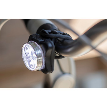 Gadget Bicicletta Personalizzati con Logo - Set di luci per bici Elisabeth | Plastica e silicone | Ricaricabile | 4 modalità