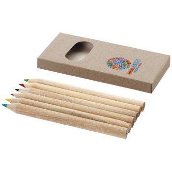 Kit scrittura personalizzati con logo - Set di matite per disegnare/colorare da 6 pezzi Artemaa