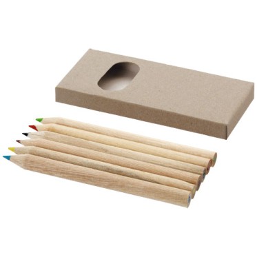 Kit scrittura personalizzati con logo - Set di matite per disegnare/colorare da 6 pezzi Artemaa
