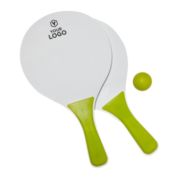Giochi spiaggia personalizzati con logo - Set di racchette da spiaggia Eliza