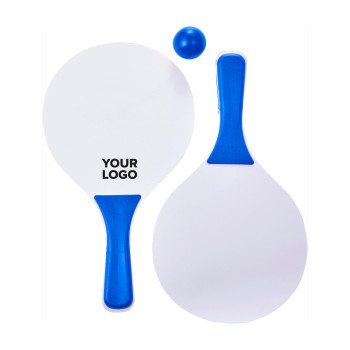 Giochi spiaggia personalizzati con logo - Set di racchette da spiaggia Eliza