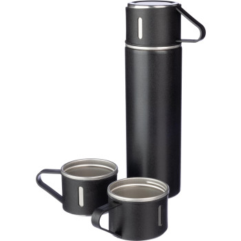 Thermos personalizzato - Set di thermos | Inox | 420 ml + 2 tazze