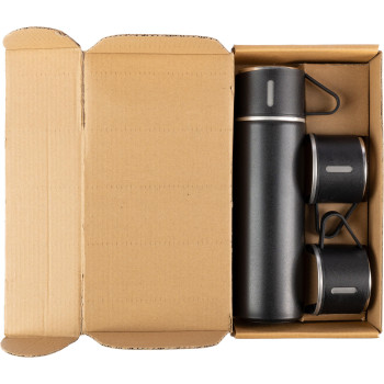 Thermos personalizzato - Set di thermos | Inox | 420 ml + 2 tazze