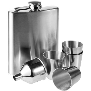 Set fiaschetta Brittany | Inox 304 | 220 ml | 4 bicchieri