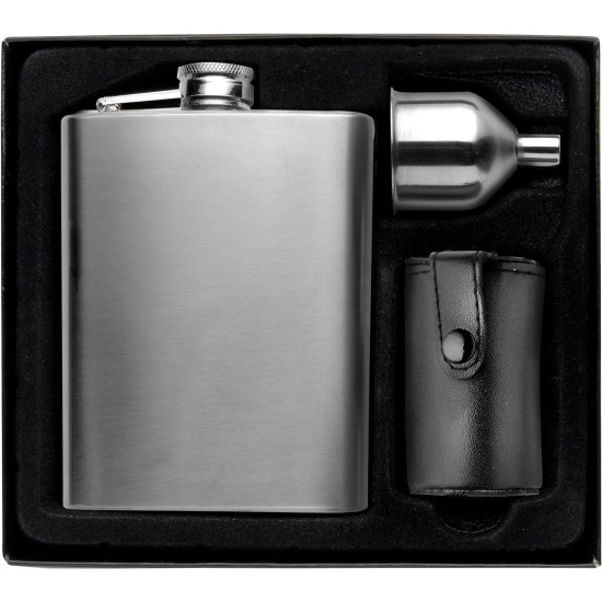 Set fiaschetta Brittany | Inox 304 | 220 ml | 4 bicchieri