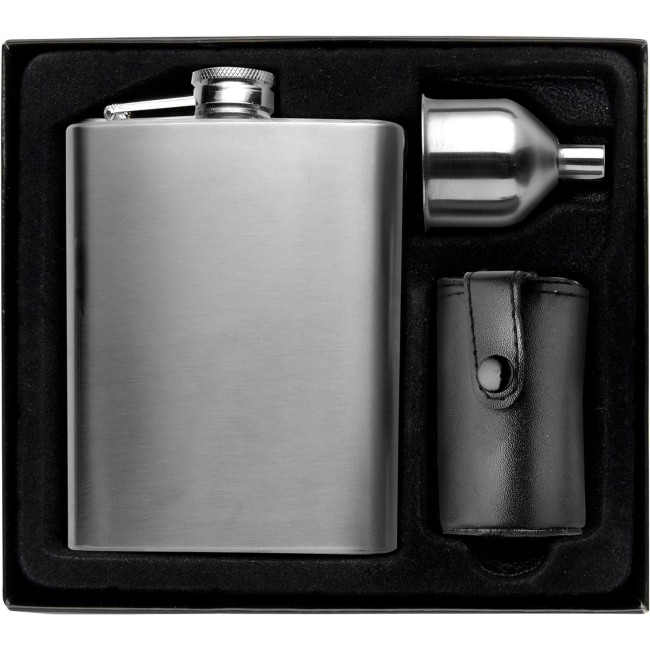 Set fiaschetta Brittany | Inox 304 | 220 ml | 4 bicchieri