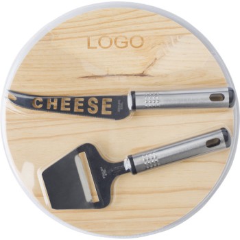 Taglieri personalizzati con logo - Set formaggio in legno Clementine