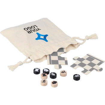 Set Gioco scacchi e dama in legno in legno Hank