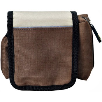 Set kit primo soccorso con fischietto pinze e kit pronto soccorso in bustina in poliestere 600d marrone e beige