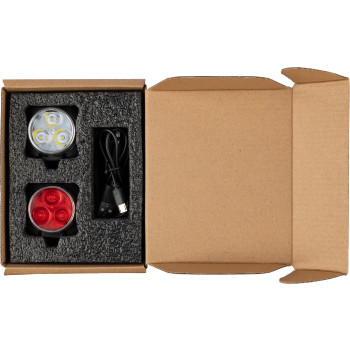 Set luci di sicurezza per bicicletta ricaricabili in ABS e silicone Elisabeth