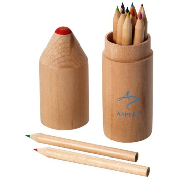Kit scrittura personalizzati con logo - Set matite colorate da 12 pezzi Bossy