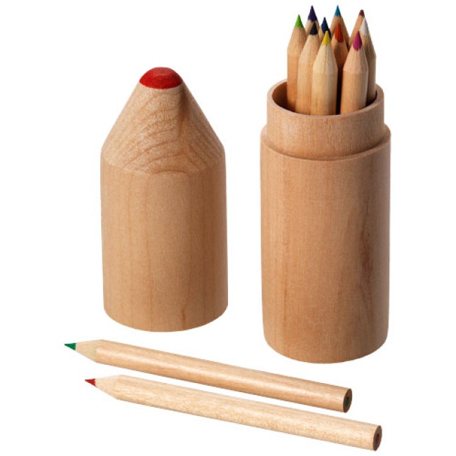 Set matite colorate da 12 pezzi Bossy personalizzabile con logo