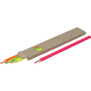 Penne ecologiche personalizzate con logo - Set matite evidenziatori in legno Kaden