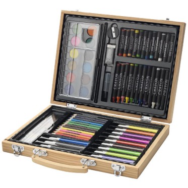 Kit scrittura personalizzati con logo - Set per disegnare/colorare da 67 pezzi Rainbow